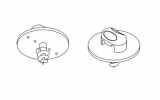 Sistem Fixare Covorase Auto VW Oval Bej (2 Buc) - Suruburi Prindere Mocheta Volkswagen Culoare Crem