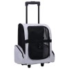 Carucior Pliabil Multifunctional Gri pentru Animale de Companie (Pisici, Caini, Iepuri), Rucsac, Geanta, 40x25x55-104cm, Max 10kg