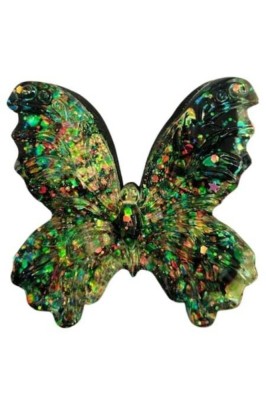 Jucărie antistres Fluture XL, multicoloră, 10 cm, moale și cauciucată foto