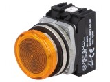 Lumină de control LED galbenă 24-230V AC/DC NEF30