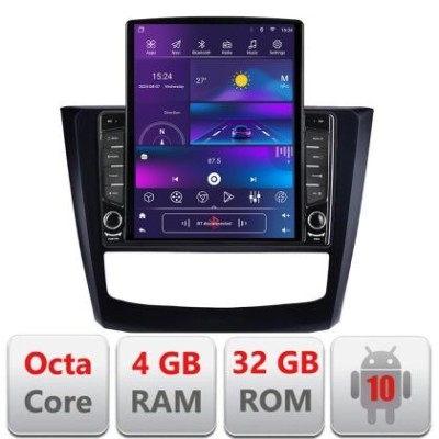 Navigatie Renault Kadjar facelift 2019-2022 dedicata Ouad core 4+32 ecran vertical 9.7&amp;quot; DSP 360 FHD AHD Android radio gps internet kit-9030-facelift+E foto