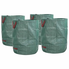 vidaXL Saci pentru deșeuri din grădină 4 pcs Verde 66 x 66 x 83.5 cm
