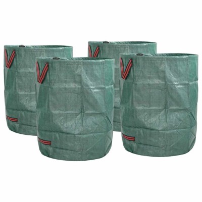 vidaXL Saci pentru deșeuri din grădină 4 pcs Verde 66 x 66 x 83.5 cm 42008103 foto
