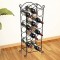 vidaXL Suport sticle de vin pentru 21 de sticle, metal