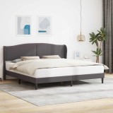 vidaXL Cadru de pat cu headboard Gri 200 x 200 cm Piele artificială 42027864