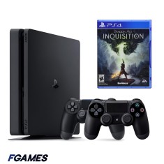 Consola Sony Playstation 4 Slim Ps4 500gb + Doua Controllere + Dragon Age: Inquisition PlayStation 4, Second-Hand