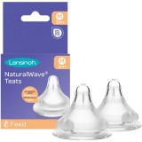 Lansinoh NaturalWave tetină pentru biberon Medium 2 buc