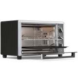 HOMCOM Mini Cuptor Electric cu Convecție și Rotisor, 32L, 1500W, Negru | Aosom Romania