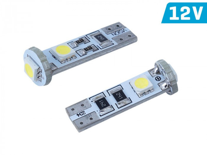 Bec Vision W5w (t10) 12v 3x 5050 Smd Led, Canbus, Alb, 2 Buc 58293