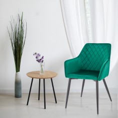 Scaun tapitat, velur Verde APIS