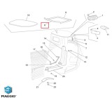 Cheder Inferior Spate Cabina Original Piaggio Ape 50 (09-16), Euro 4 (18-22), Mix (98-08) 2T AC 50cc, Negru, 840mm