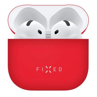 Husa Fixed Silky pentru Apple AirPods 4, Rosie foto