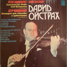 Vinil Peter Tchaikovsky - David Oistrakh . Moscow State Philharmonic Symphony Orchestra . Gennadi Rozhdestvensky ? Concerto For Violin And Orchestra I foto