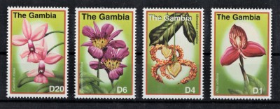 GAMBIA 2001 - Flori / serie completa MNH foto