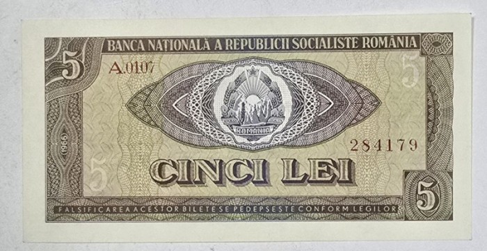 Bancnota 5 lei, 1966