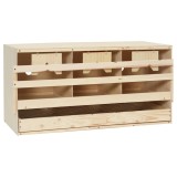 Cumpara ieftin Cuibar gaini cu 3 compartimente, 72x33x38 cm, lemn masiv pin