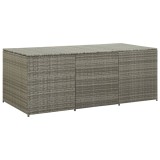 Ladă Depozitare Grădină Poliratan Gri 180x90x70 cm vidaXL Impermeabilă, Spațioasă, Cadru Oțel