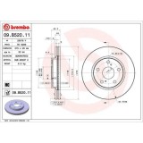 Set discuri frana Toyota Prius Plus ( W4 ), Rav 4 3 ( A3 ), Rav 4 4 ( A4 ), punte fata, 275x25, ventilat, BREMBO