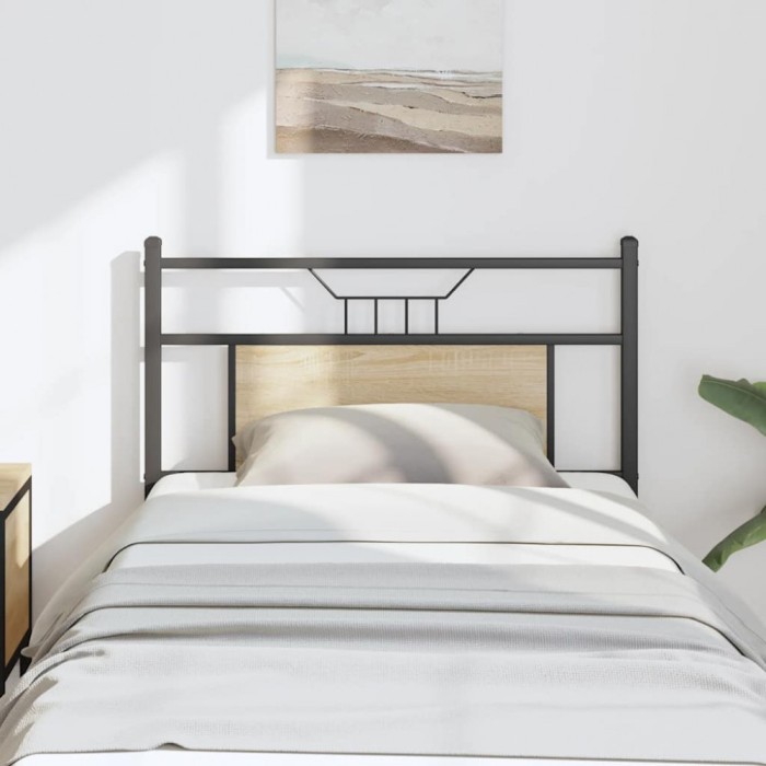 Gossi tablie de pat din stejar sonoma 75 cm lemn prelucrat si otel