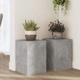 vidaXL Suport de plante, 2 buc., gri beton, 25x25x35 cm lemn prelucrat 852909
