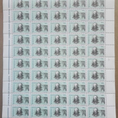 TIMBRE ROMÂNIA MNH LP1578/2002 Oameni de seamă -Emanuil Gojdu - Coala 50 timbre