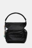 Desigual rucsac HALF LOGO ARICA culoarea negru, mic, uni, 25WAKP07