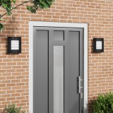 vidaXL Lămpi de perete externe 2 pcs negru inoxidabil IP44