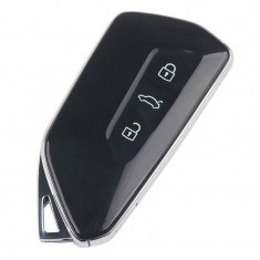 Carcasa cheie auto Techstar® pentru Telecomanda Inteligenta, compatibila cu VW Golf MK8, Polo, Tiguan, Skoda Superb, Octavia, Seat Leon, Ibiza, MQB, 3
