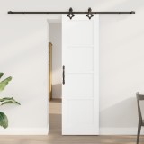 vidaXL Ușă glisantă cu set de accesorii &#039;ORKDAL&#039;Alb din lemn de pin solid