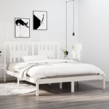 Cadru pat, alb, 140x200 cm, lemn masiv de pin