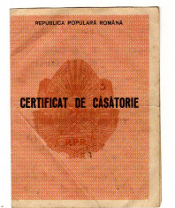 CERTIFICAT DE CASATORIE RPR TIMBRU FISCAL foto