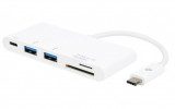 Poss Adaptor Tip C La 2 USB, USB 3.0, USB tip C, Card Reader 2 In 1 PSMCC01-18, General