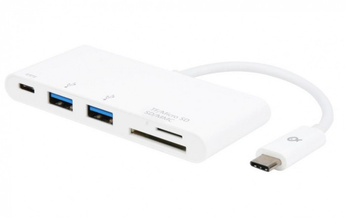 Poss Adaptor Tip C La 2 USB, USB 3.0, USB tip C, Card Reader 2 In 1 PSMCC01-18