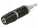 Conector banană 2mm soclu 6A 30VAC 60VDC negru Hirschmann T&amp;M MPK 1