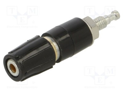 Conector banană 2mm soclu 6A 30VAC 60VDC negru Hirschmann T&amp;amp;M MPK 1 foto
