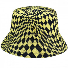 Palarie Kangol Warped Check Bucket Bleumarin-Galben (S,M,L.XL) - Cod 202902