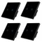 Set 4 Intrerupatoare inteligente duble cu touch Brius&trade;, Wi-Fi, nul, sticla securizata, LED noapte/zi, Tuya, Life Smart, compatibil Amazon Alexa/Google