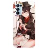 Husa compatibila cu Oppo A5 (2020) model Hu Tao Genshin Impact, Silicon, TPU, Viceversa, Transparent, Carcasa