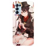 Husa compatibila cu Oppo A53 model Hu Tao Genshin Impact, Silicon, TPU, Viceversa, Transparent, Carcasa