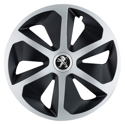Set 4 capace roti Roco Gri-Negru R17 pentru gama auto Peugeot foto