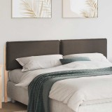 vidaXL Tăblie tapițată Gri natural și deschis 180 cm Lemn de pin masiv 880001