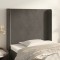vidaXL Tăblie de pat cu aripioare gri &icirc;nchis 83x16x118/128 cm catifea 3119331