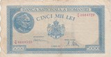 Bancnota Romania 5000 Lei Martie 1945, Filigran Vertical, Stare Buna