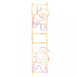 Figurina Mos Craciun pe scara, pliabila, 552 LED-uri, 50x200 cm