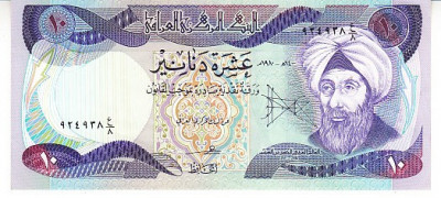 M1 - Bancnota foarte veche - Iraq - 10 dinarI foto