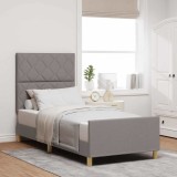 Cumpara ieftin Cadru de pat, taupe, 100x200 cm, textil
