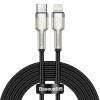 Baseus - Data Cable Cafule Series Metal (CATLJK-A01) - Type-C to Lightning, Fast Charging PD20W, 480Mbps, 2.4A, 1m - Black