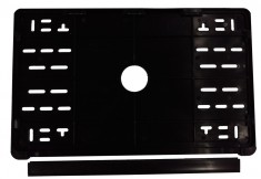 Suport numar inmatriculare 34x20cm 1buc - Negru Garage AutoRide foto