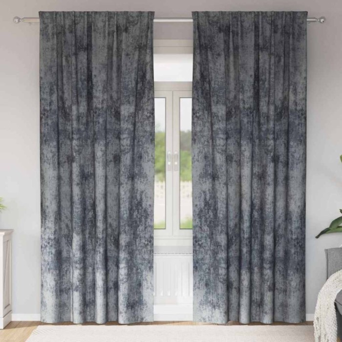vidaXL Draperie cu perdele 2 pcs Argintiu 225 x 140 cm Catifea