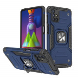 Wozinsky Ring Armor Husă Kickstand Tough Rugged Husă Pentru Samsung Galaxy M51 Albastru 9111201919969